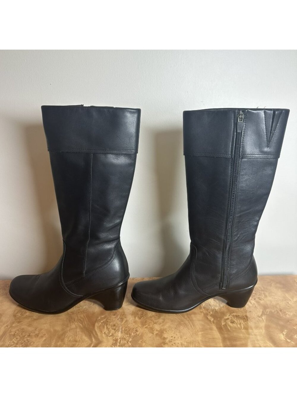 Dansko Black Leather Mid-Calf Boots Women's EU 38 US 7.5-8 Side Zip Comfort - Picture 5 of 8